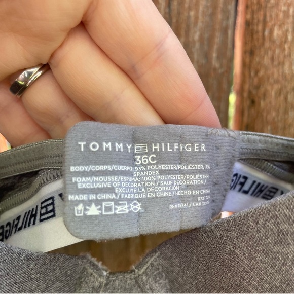 TOMMY HILFIGER Women’s Gray Push Up T Shirt Underwire Bra Size 36C - Picture 5 of 10